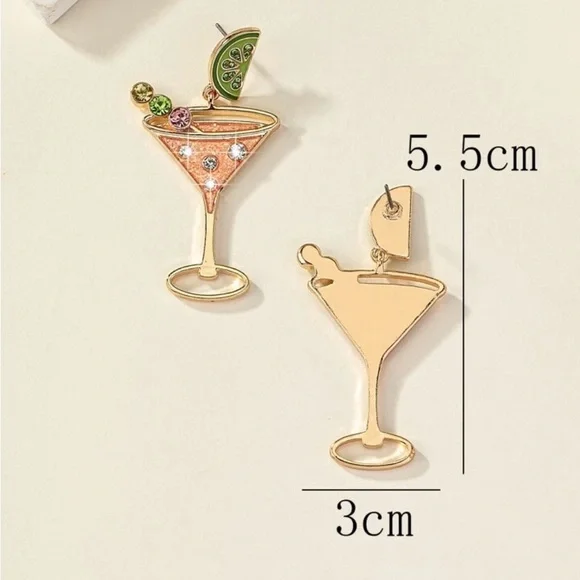 Big margarita earrings girls night party - Picture 2 of 5